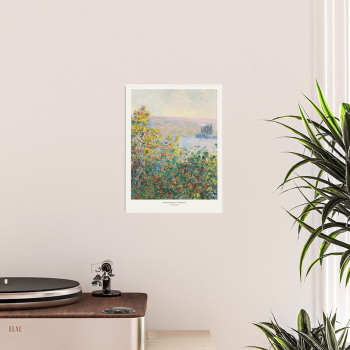 Claude Monet Flower Beds at Vétheuil Vetheuil Art Exhibition Poster Gallery Image 2