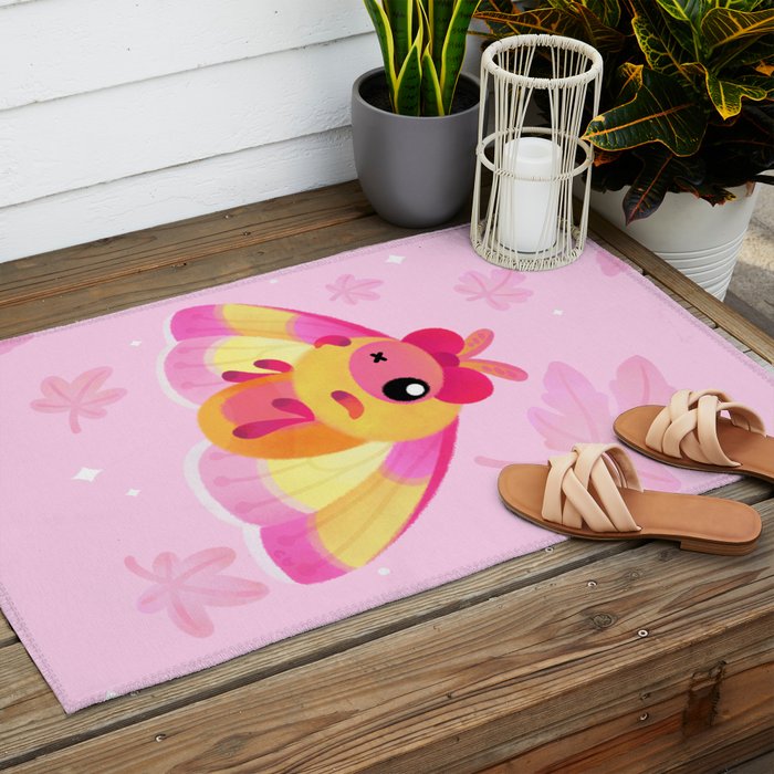 Rosy Maple Moth Outdoor Rug Gallery Image 2
