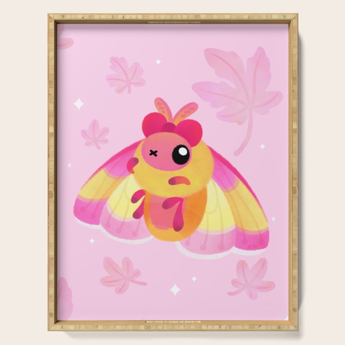 Rosy Maple Moth Serving Tray Gallery Image 1