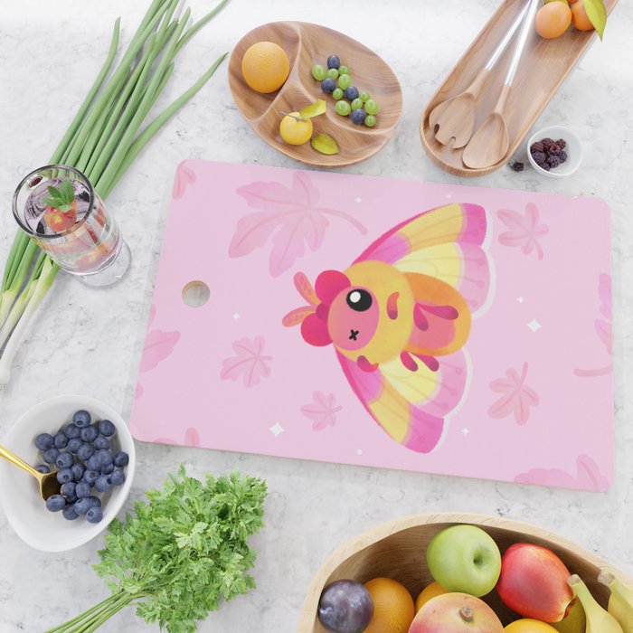 Rosy Maple Moth Cutting Board Gallery Image 2