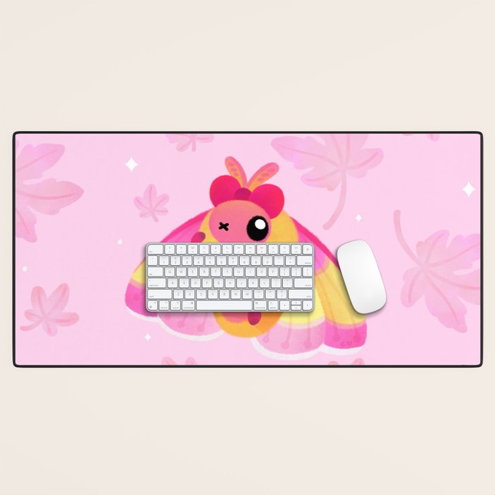 Rosy Maple Moth Desk Mat Gallery Image 1