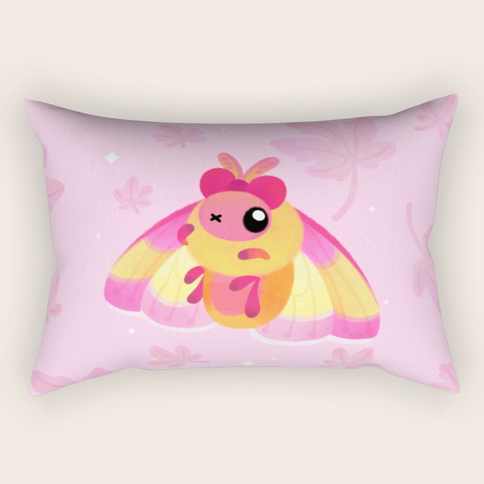 Rosy Maple Moth Rectangular Pillow Gallery Image 2