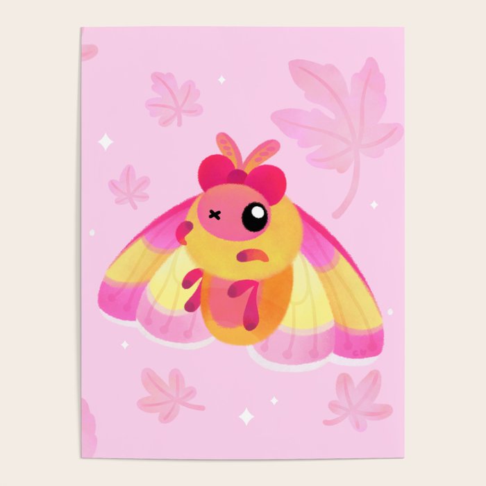 Rosy Maple Moth Poster Gallery Image 1
