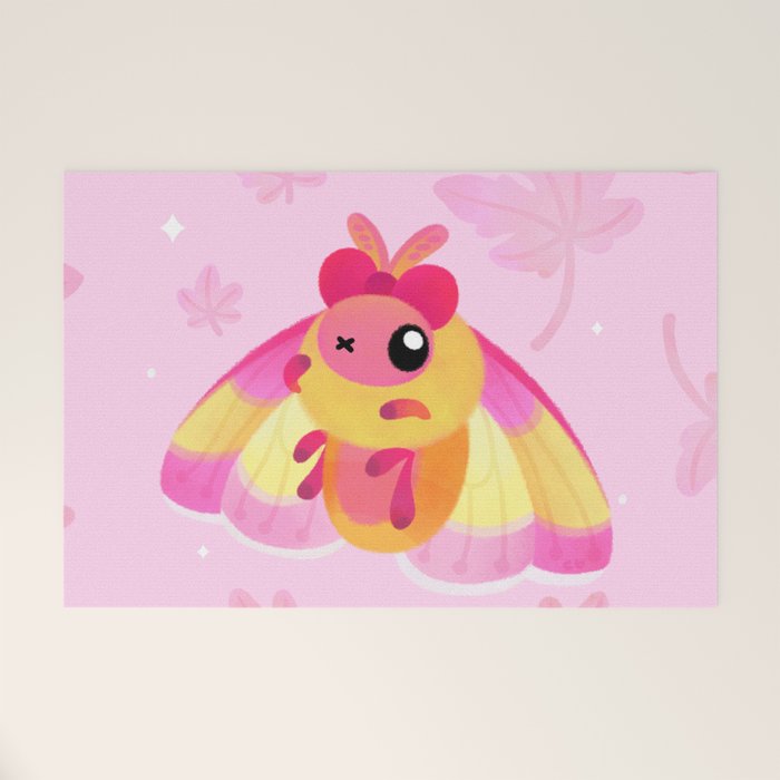Rosy Maple Moth Welcome Mat Gallery Image 1