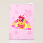 Rosy Maple Moth Stationery Card Gallery Image 2