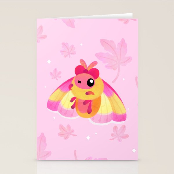 Rosy Maple Moth Stationery Card Gallery Image 2