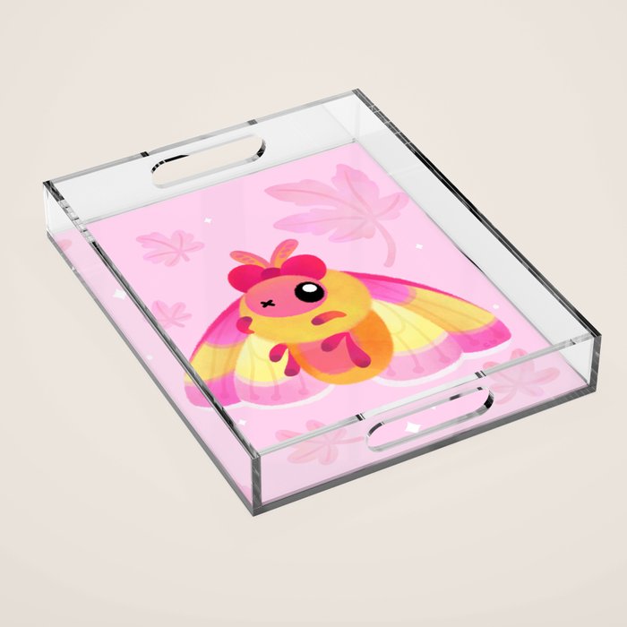 Rosy Maple Moth Acrylic Tray Gallery Image 1