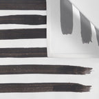 Minimalist Mid Century Mango Shade Black Lines Sunset Landscape Fun Wall Tapestry Gallery Image 3