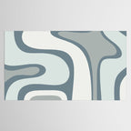 Mid Century Modern Copacetic Abstract in Neutral Blue Gray Ice Blue Tones Tablecloth Gallery Image 2