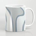 Mid Century Modern Copacetic Abstract in Neutral Blue Gray Ice Blue Tones Coffee Mug Gallery Image 1