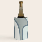 Mid Century Modern Copacetic Abstract in Neutral Blue Gray Ice Blue Tones Wine Chiller Gallery Image 3