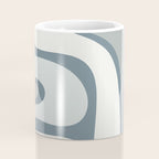 Mid Century Modern Copacetic Abstract in Neutral Blue Gray Ice Blue Tones Coffee Mug Gallery Image 4