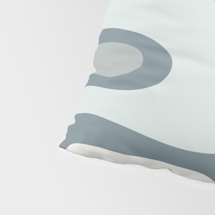 Mid Century Modern Copacetic Abstract in Neutral Blue Gray Ice Blue Tones Pillow Sham Gallery Image 4