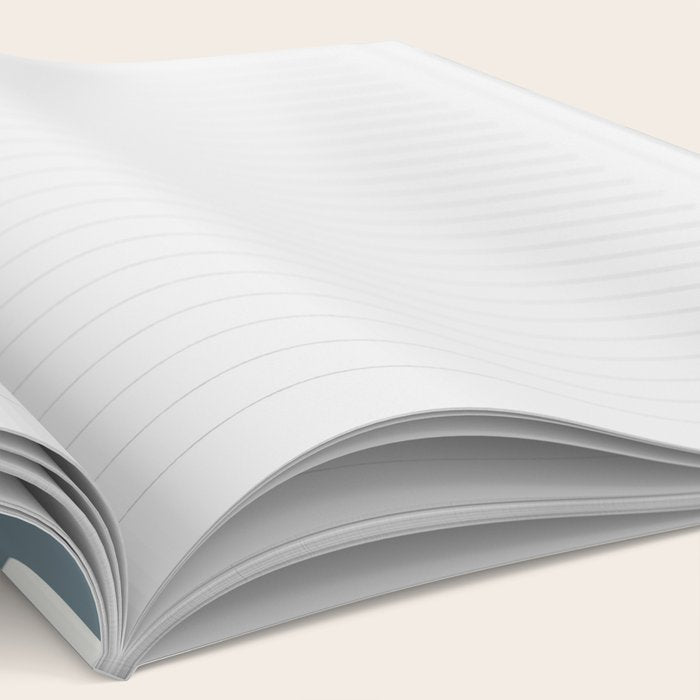 Mid Century Modern Copacetic Abstract in Neutral Blue Gray Ice Blue Tones Notebook Gallery Image 2