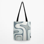 Mid Century Modern Copacetic Abstract in Neutral Blue Gray Ice Blue Tones Tote Bag Gallery Image 2