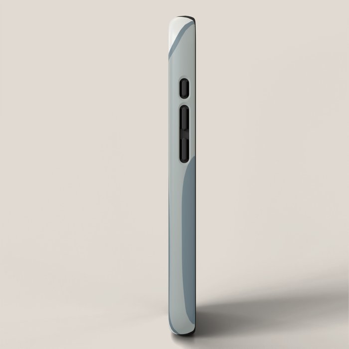 Mid Century Modern Copacetic Abstract in Neutral Blue Gray Ice Blue Tones iPhone Case Gallery Image 2