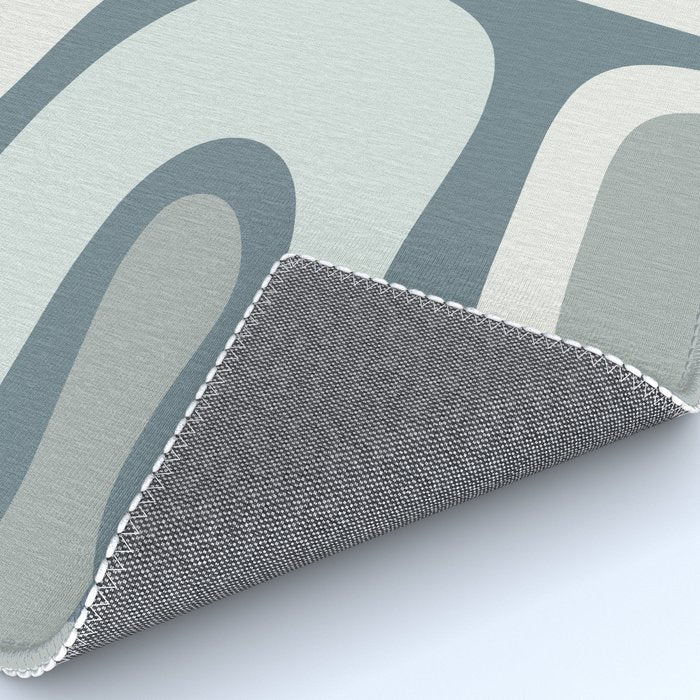 Mid Century Modern Copacetic Abstract in Neutral Blue Gray Ice Blue Tones Rug Gallery Image 4