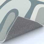 Mid Century Modern Copacetic Abstract in Neutral Blue Gray Ice Blue Tones Rug Gallery Image 4