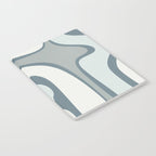 Mid Century Modern Copacetic Abstract in Neutral Blue Gray Ice Blue Tones Notebook Gallery Image 2