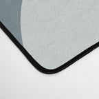 Mid Century Modern Copacetic Abstract in Neutral Blue Gray Ice Blue Tones Desk Mat Gallery Image 4