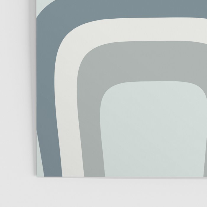 Mid Century Modern Copacetic Abstract in Neutral Blue Gray Ice Blue Tones Poster Gallery Image 3