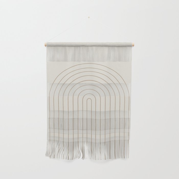 Minimal Arch XI Natural Neutral Modern Geometric Lines Wall Hanging Gallery Image 1
