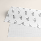 Peace Sign hand drawing black and white Wrapping Paper Gallery Image 2