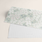 Soft meadow blooms - muted mint, dusty green and beige floral pattern Wrapping Paper Gallery Image 2