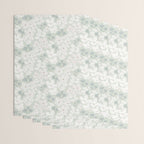 Soft meadow blooms - muted mint, dusty green and beige floral pattern Wrapping Paper Gallery Image 3