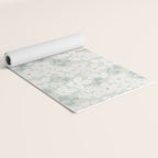 Soft meadow blooms - muted mint, dusty green and beige floral pattern Yoga Mat Gallery Image 2