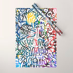 Graffiti Art Spray Painting White Street Comics Wrapping Paper Gallery Image 1