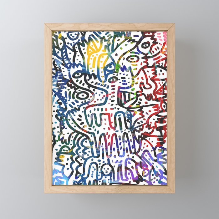 Graffiti Art Spray Painting White Street Comics Mini Art Print Gallery Image 1