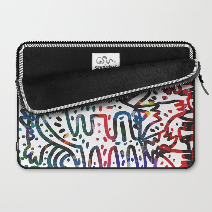 Graffiti Art Spray Painting White Street Comics Laptop Sleeve Gallery Image 2