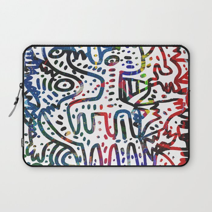 Graffiti Art Spray Painting White Street Comics Laptop Sleeve Gallery Image 1