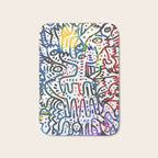 Graffiti Art Spray Painting White Street Comics Bath Mat Gallery Image 1