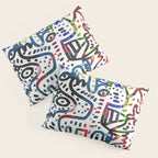 Graffiti Art Spray Painting White Street Comics Pillow Sham Gallery Image 3