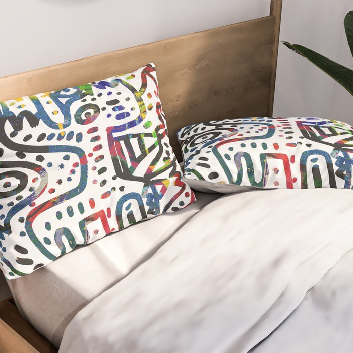 Graffiti Art Spray Painting White Street Comics Pillow Sham Gallery Image 2