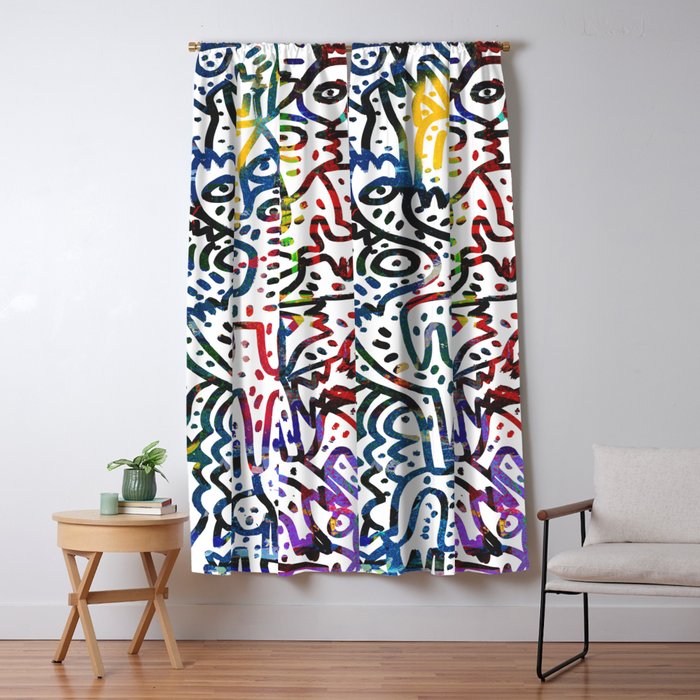 Graffiti Art Spray Painting White Street Comics Window Curtain Gallery Image 5