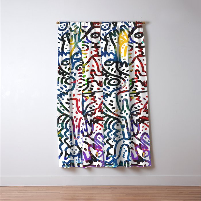 Graffiti Art Spray Painting White Street Comics Window Curtain Gallery Image 3