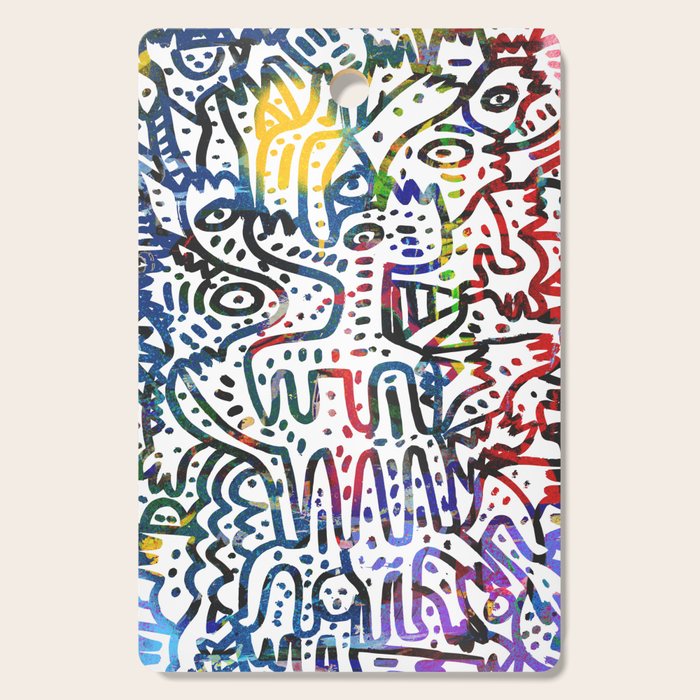 Graffiti Art Spray Painting White Street Comics Cutting Board Gallery Image 1