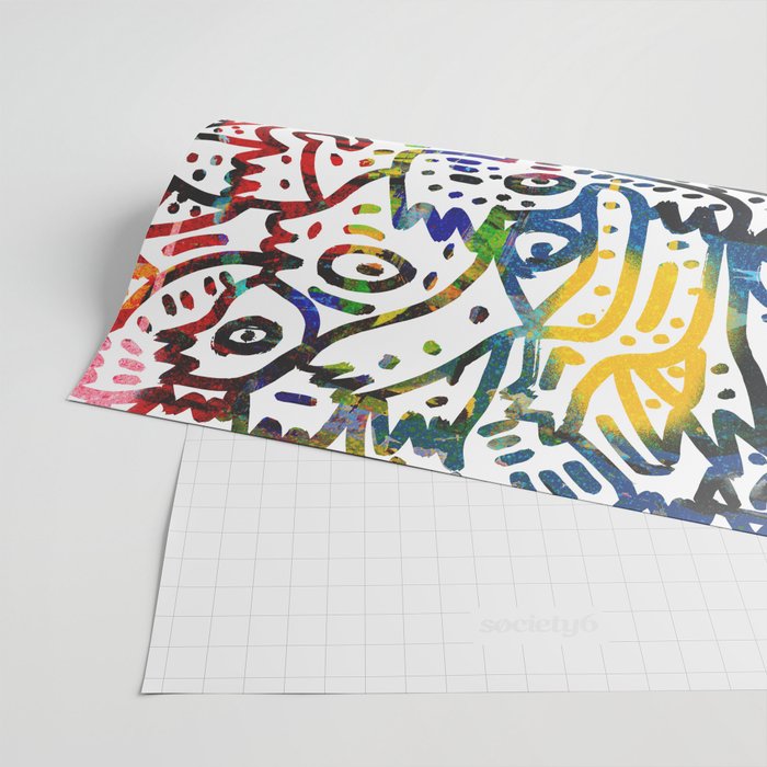 Graffiti Art Spray Painting White Street Comics Wrapping Paper Gallery Image 2