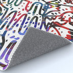 Graffiti Art Spray Painting White Street Comics Rug Gallery Image 4
