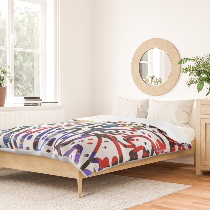 Graffiti Art Spray Painting White Street Comics Duvet Cover Gallery Image 2