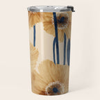 Poppies flowers watercolor Travel Mug Gallery Image 2