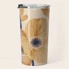 Poppies flowers watercolor Travel Mug Gallery Image 3