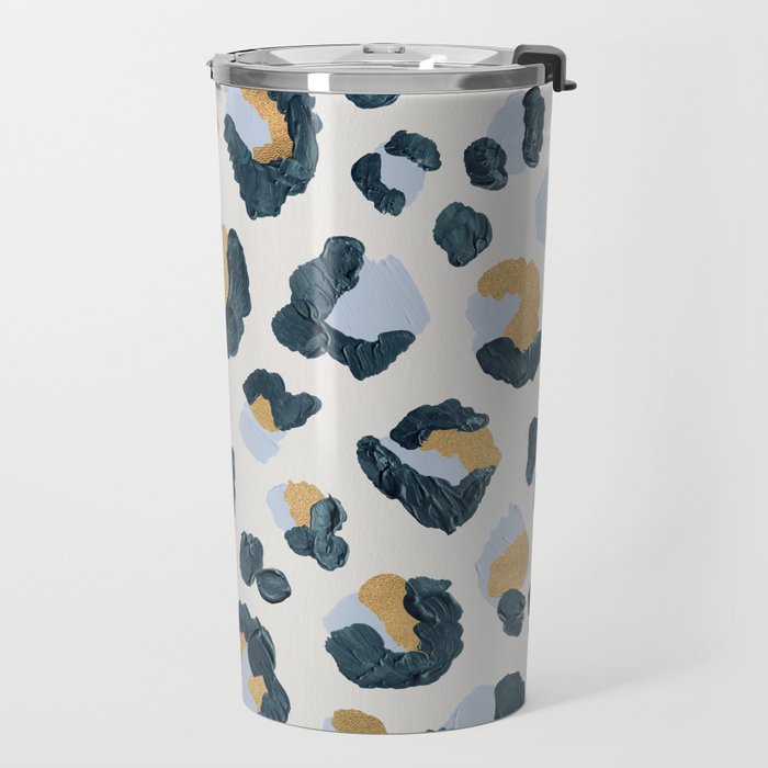 Snow Leopard Print Travel Mug Gallery Image 2