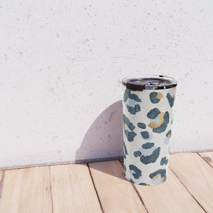 Snow Leopard Print Travel Mug Gallery Image 4