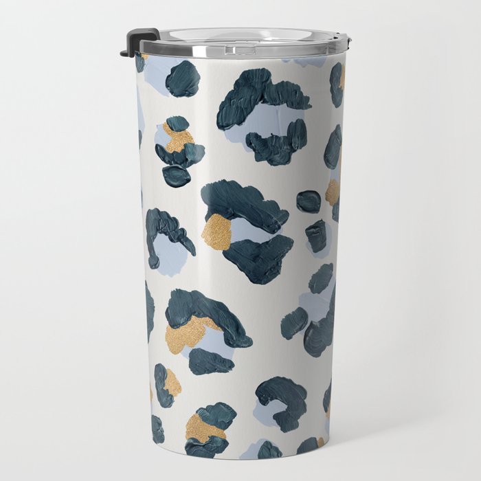 Snow Leopard Print Travel Mug Gallery Image 3