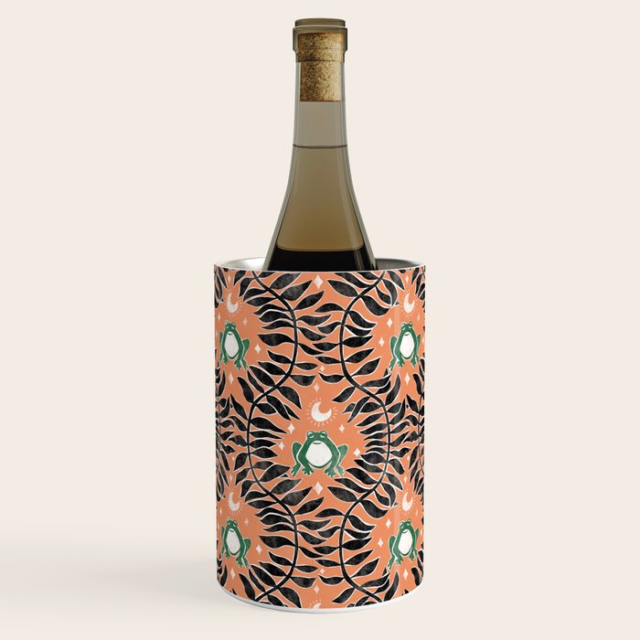 Froggie Ogee - papaya, green, and black Wine Chiller Gallery Image 1