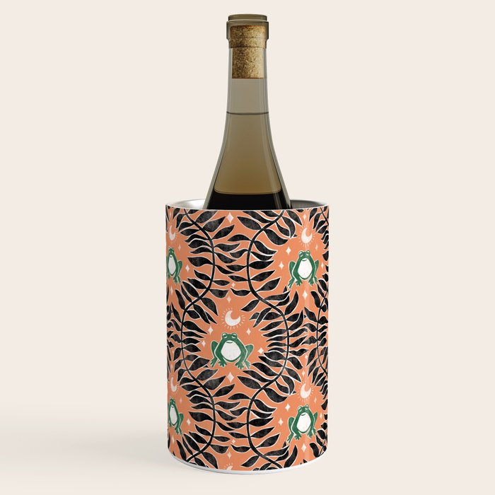Froggie Ogee - papaya, green, and black Wine Chiller Gallery Image 2
